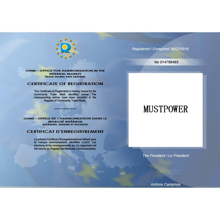 欧盟证书-MUSTPOWER